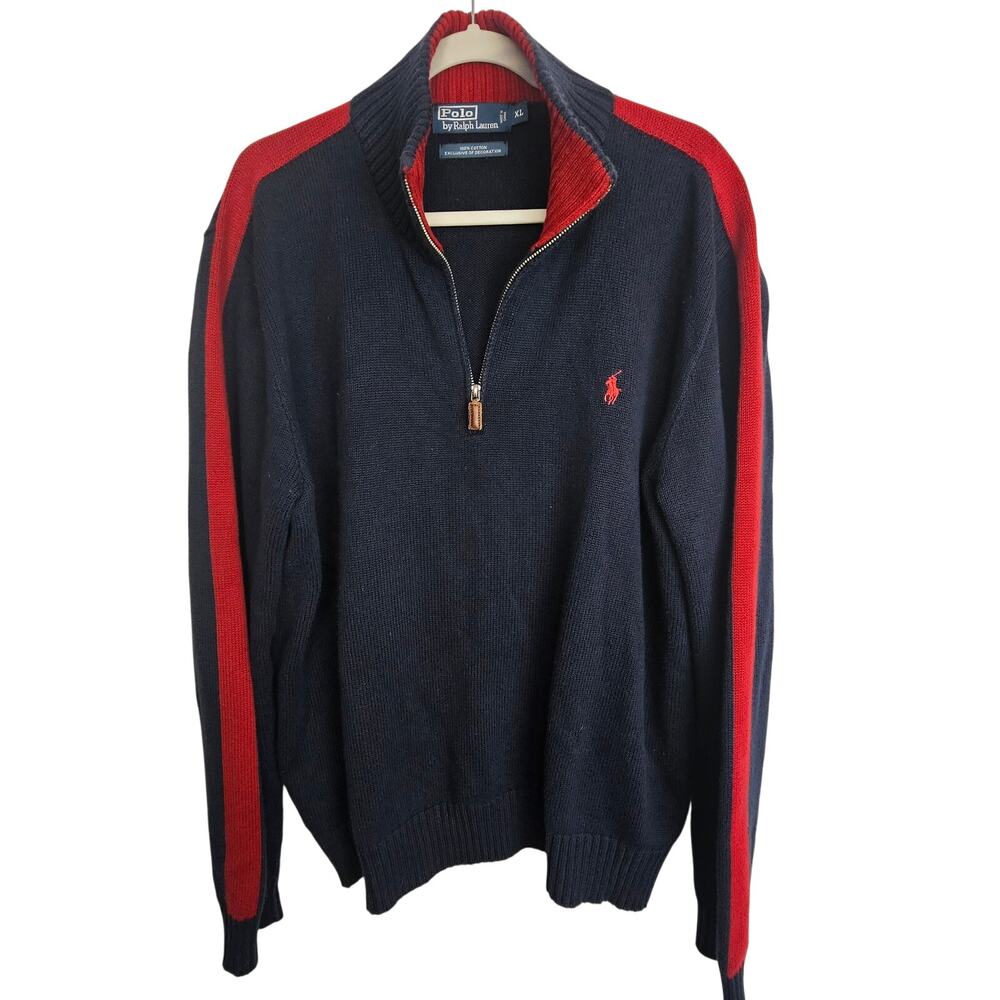 Polo Ralph Lauren Mens Colorblock Pullover Sweater XL Preppy Classic Ivy League